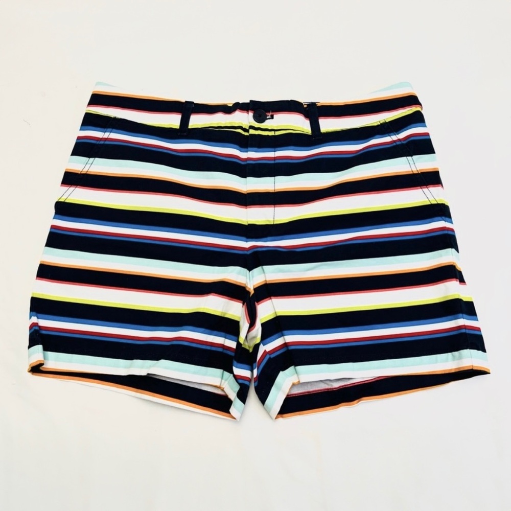 TOMMY HILFIGER Short 4 Multi-Color Striped Chino Shorts Preppy Coastal Summer - Picture 2 of 11